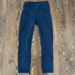 Lululemon Cropped Navy Blue Leggings Size 4